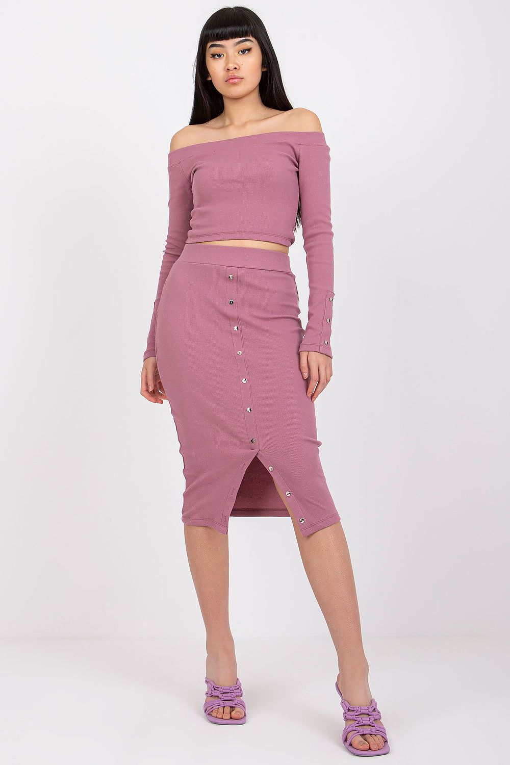 Spódnica Komplet Model RV-KMPL-7524.34 Dark Pink - Rue Paris