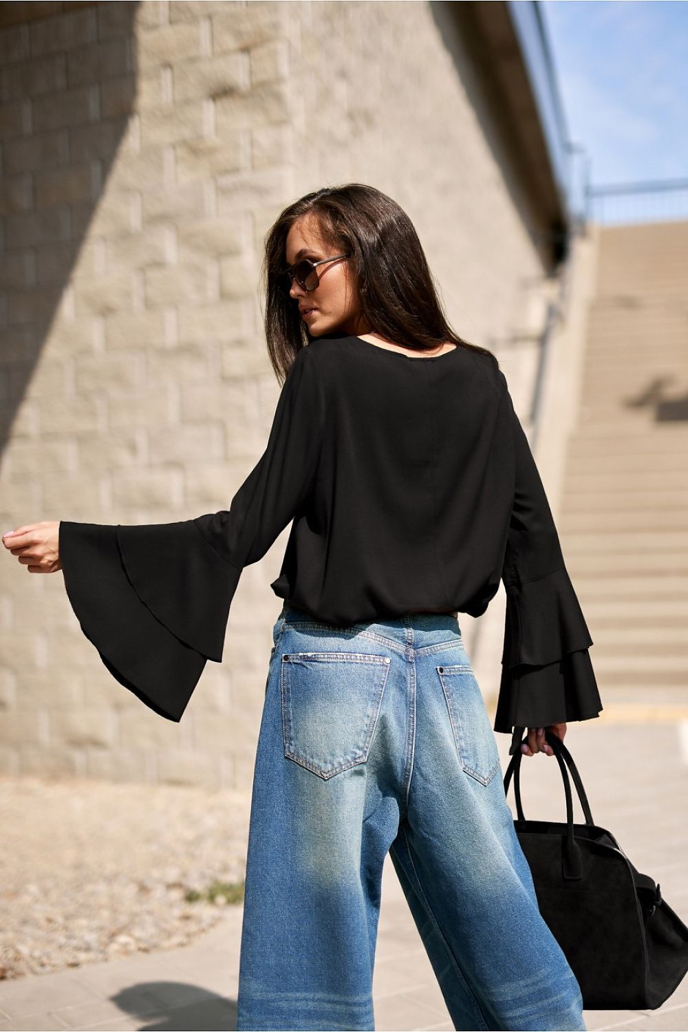 Bluzka Model Camila CZA BLU0218 Black - Roco Fashion