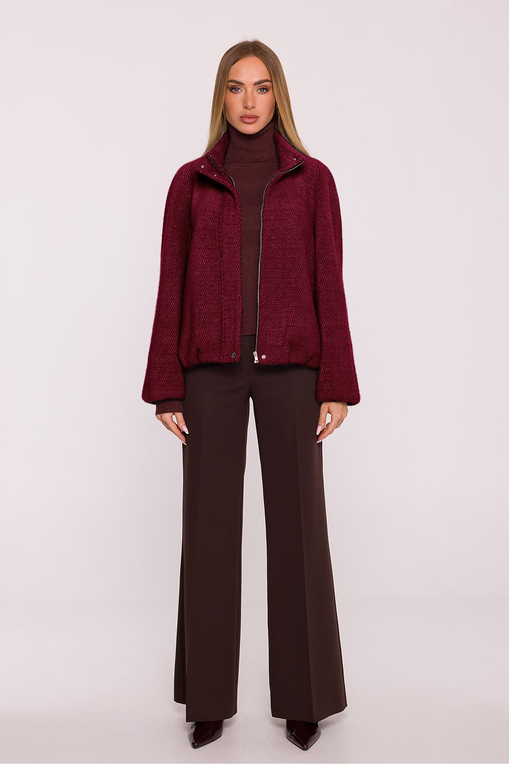 Kurtka Damska Model MOE885 Bordo - Moe