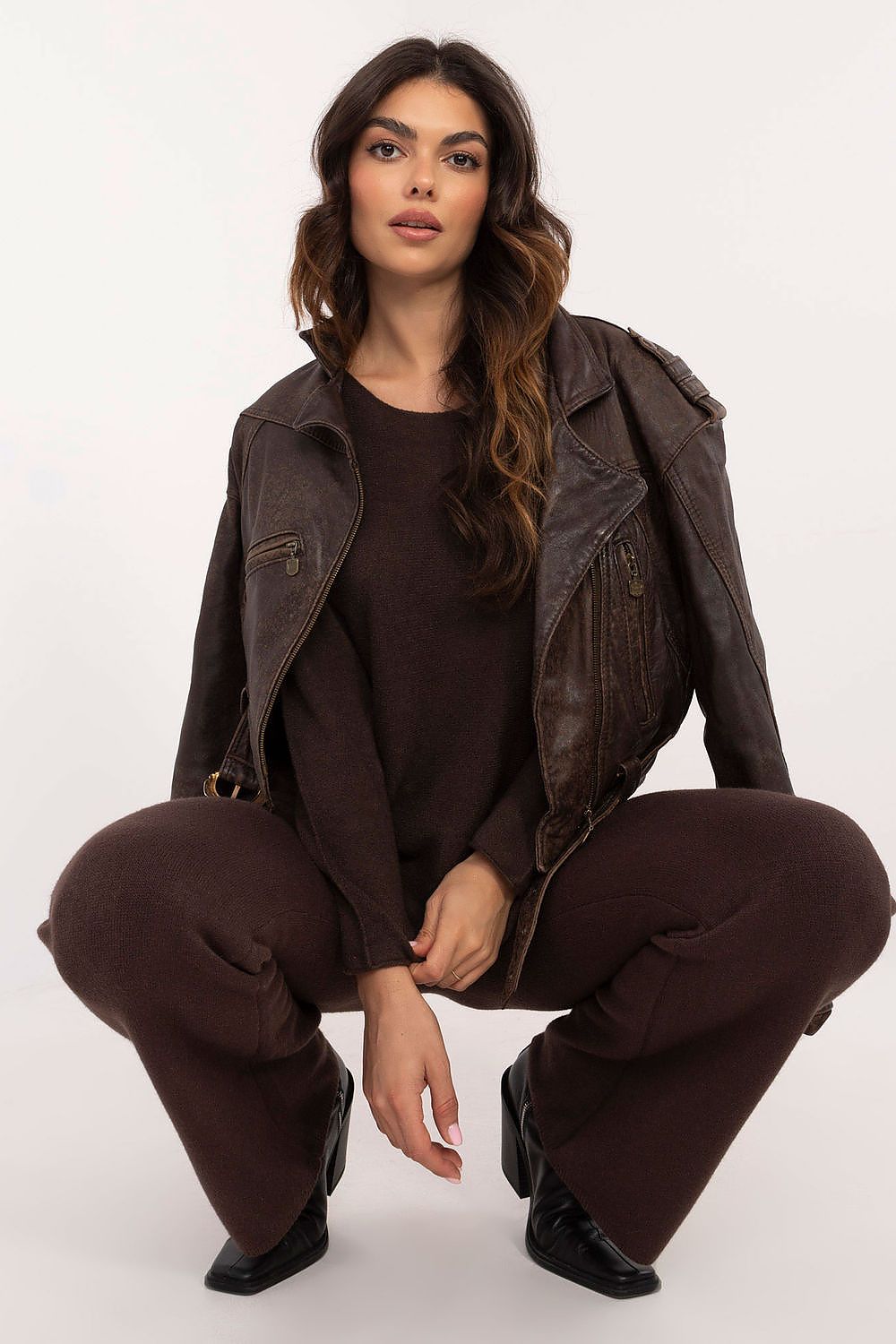 Spodnie Komplet Model IT-KMPL-2219.51 Dark Brown - Italy Moda