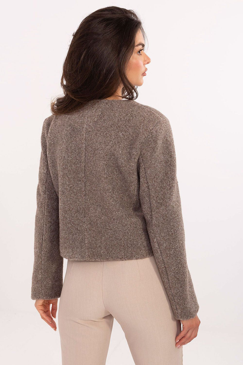 Żakiet IT-KR-FL9586.64 Dark Beige - Rue Paris