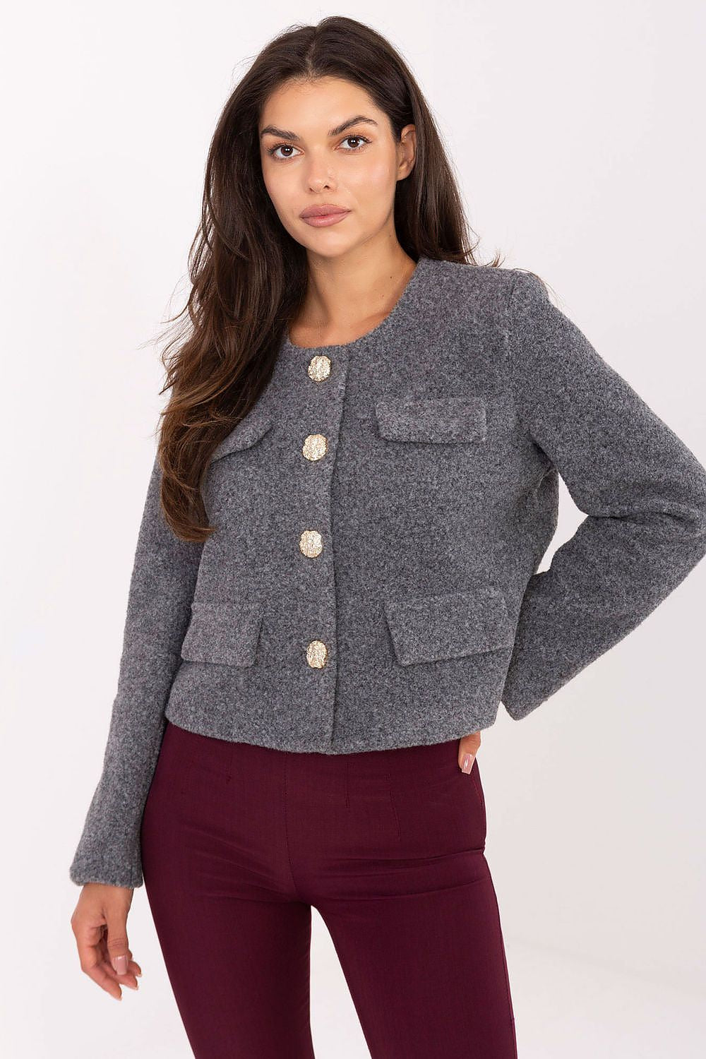 Żakiet Model IT-KR-FL9586.64 Dark Grey - Rue Paris