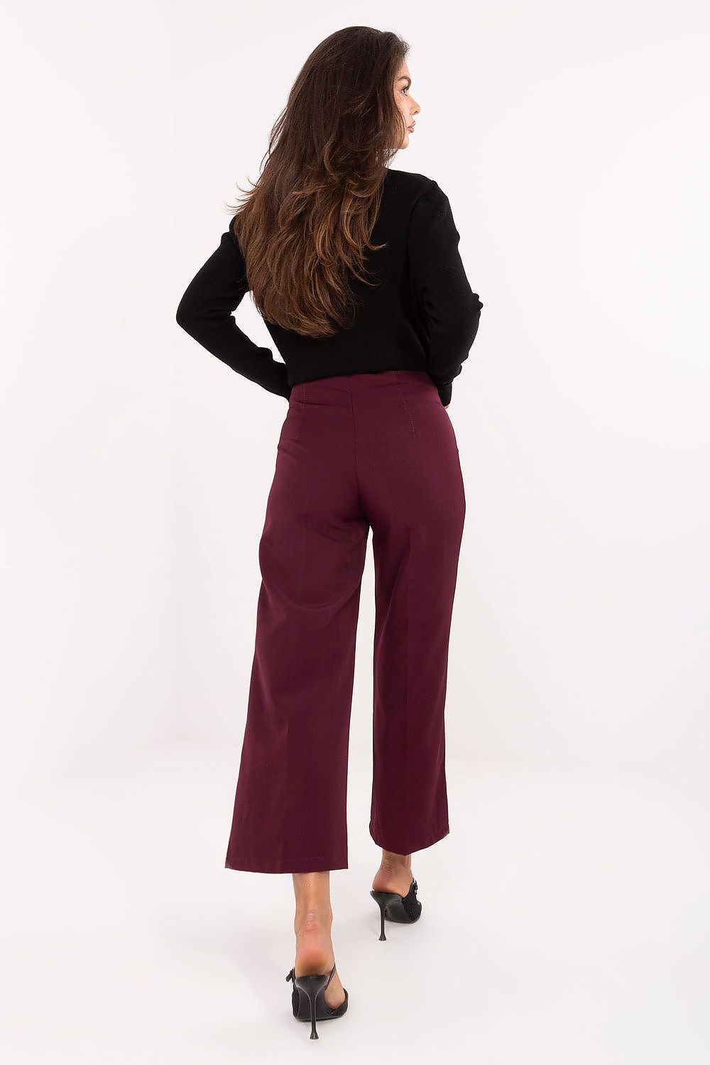 Spodnie Damskie Model IT-SP-FL9068.96 Bordo - Rue Paris