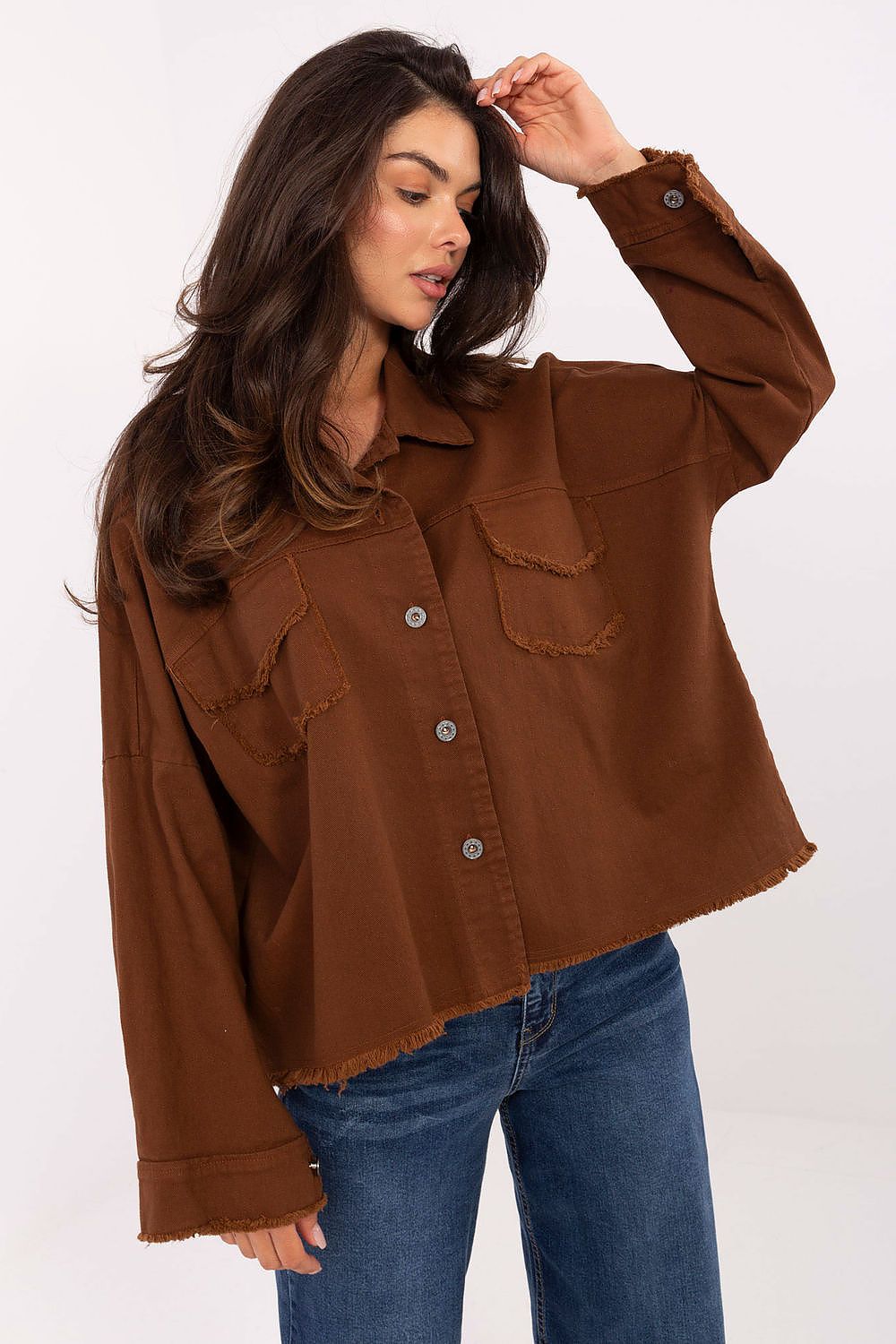 Koszula Damska Model IT-KS-FL5779.87 Brown - Rue Paris