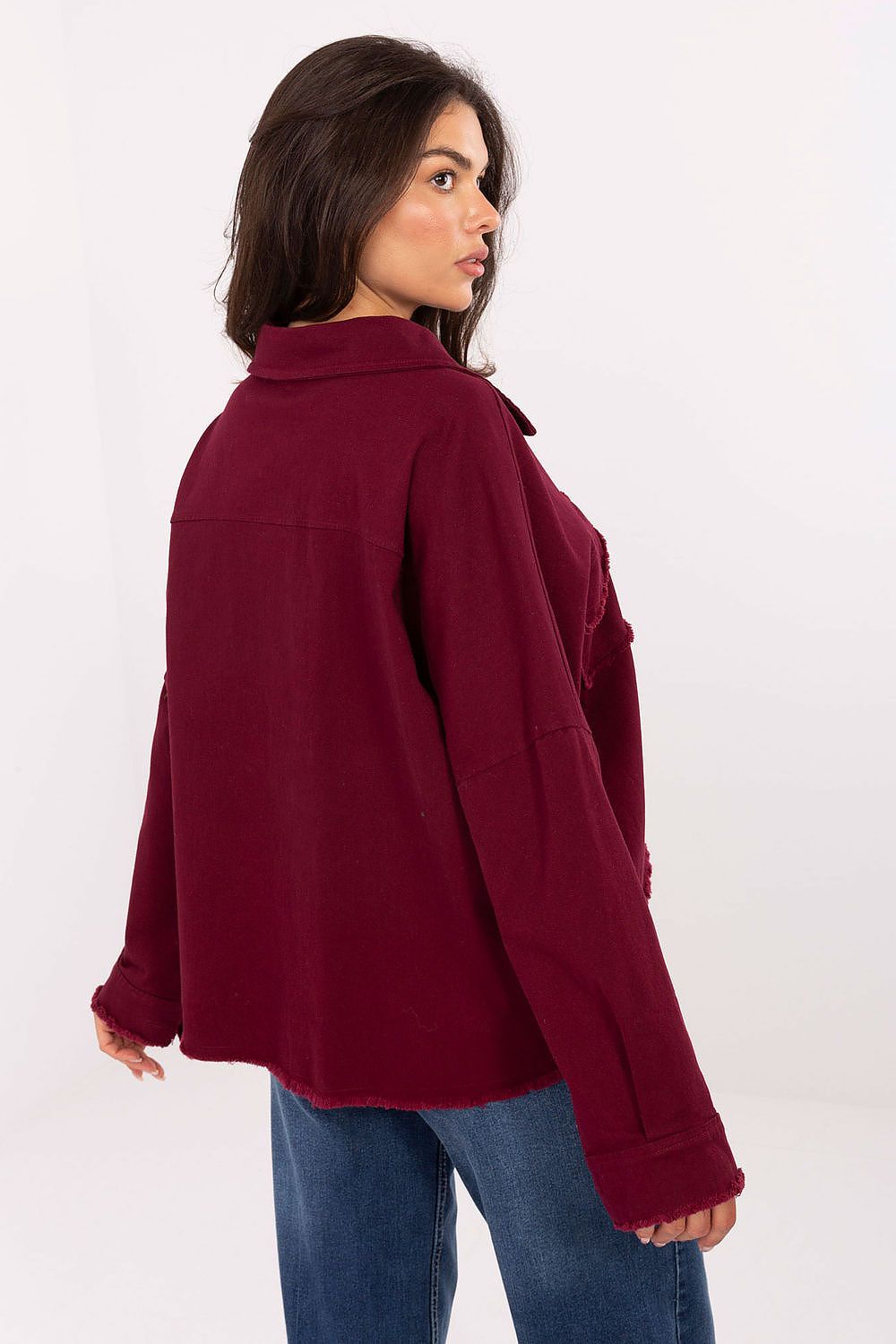 Koszula Damska Model IT-KS-FL5779.87 Bordo - Rue Paris