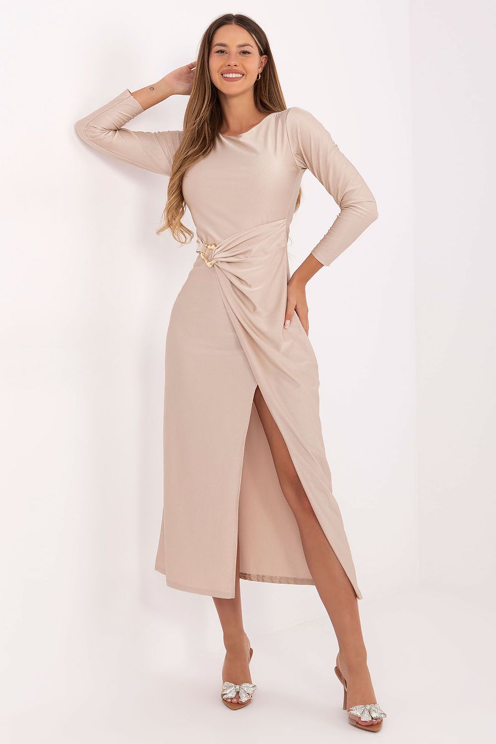 Sukienka Model IT-SK-21609.83 Beige - Italy Moda