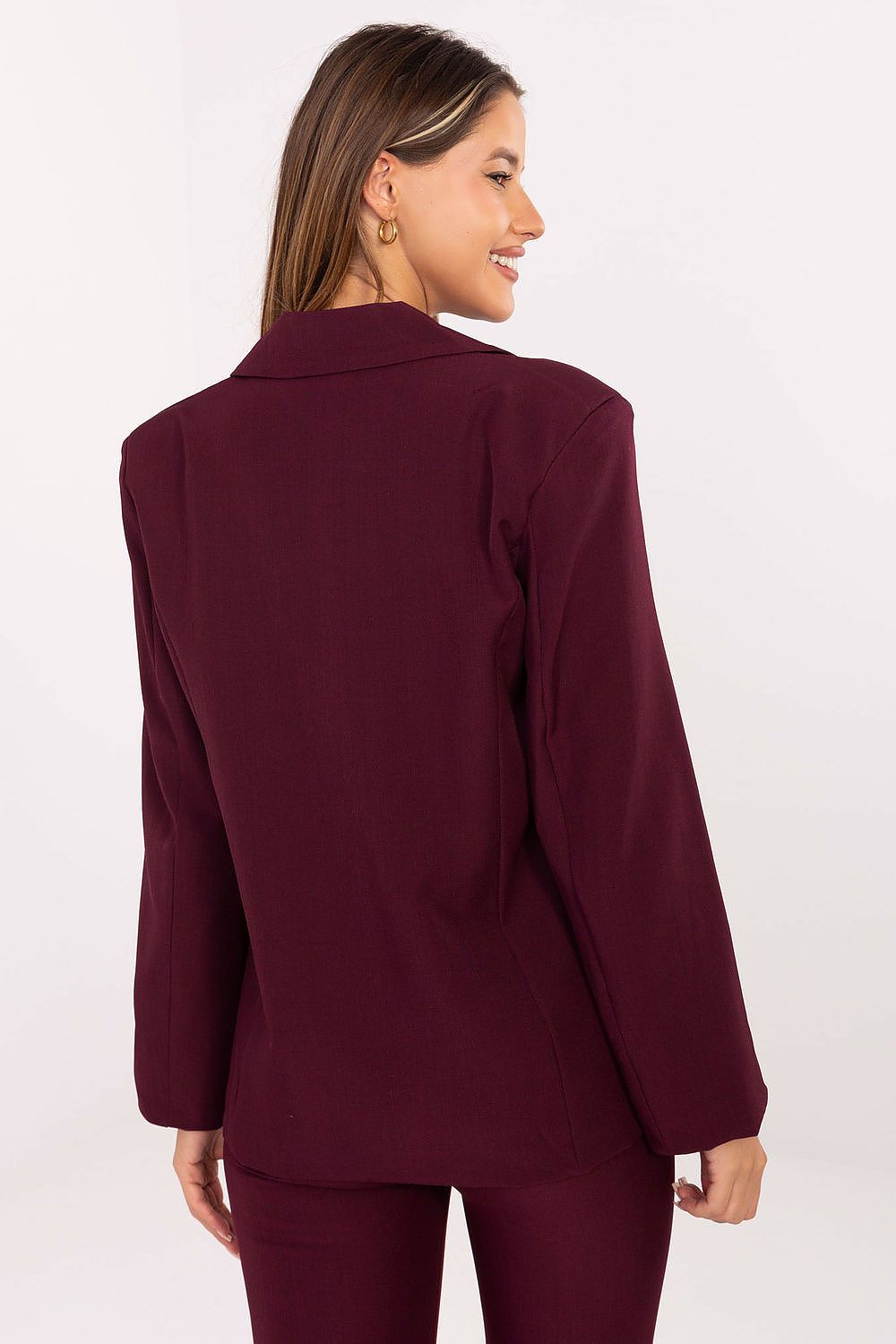 Marynarka Model IT-MA-FL8391.87 Bordo - Rue Paris