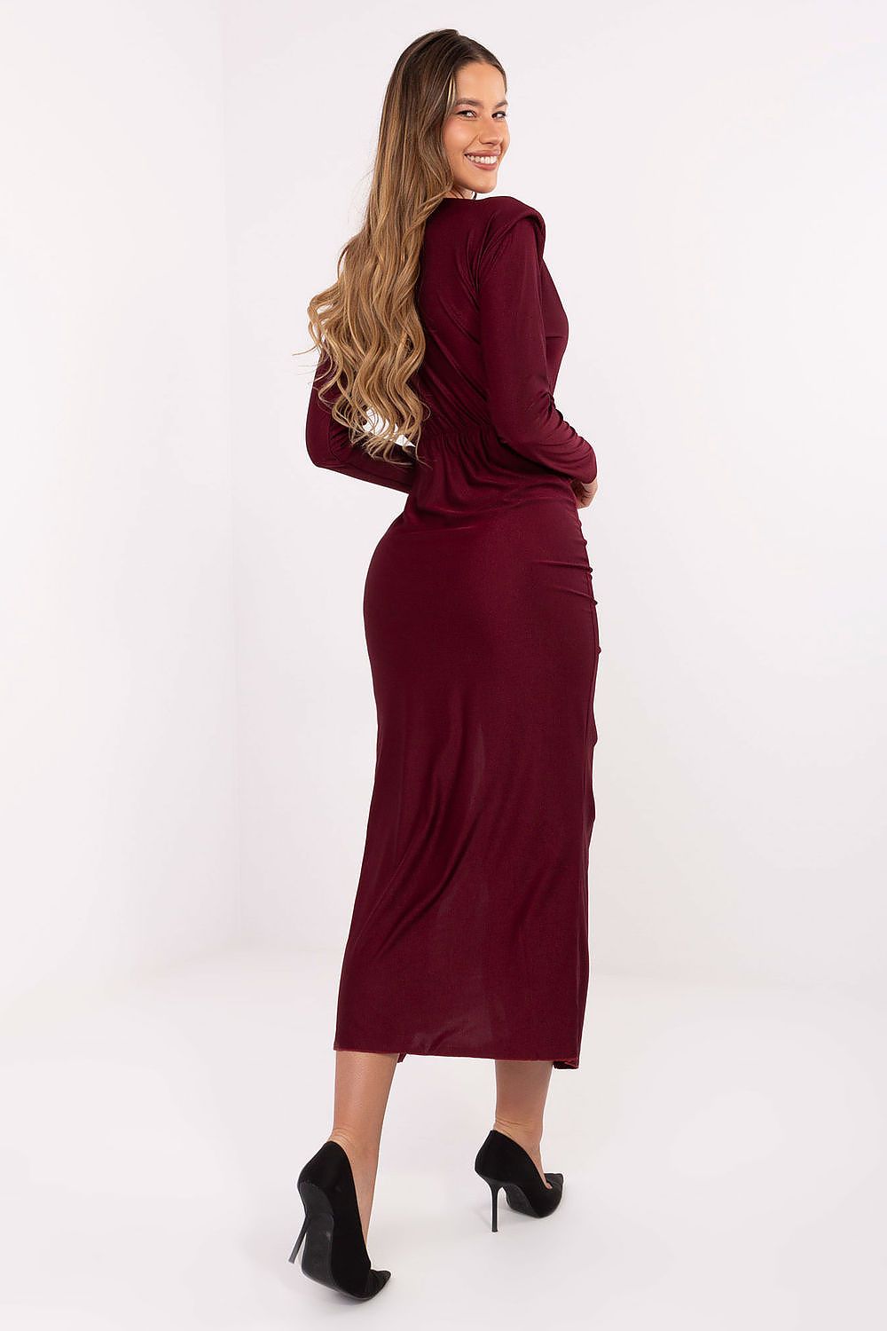 Sukienka Model IT-SK-21625.84 Bordo - Italy Moda