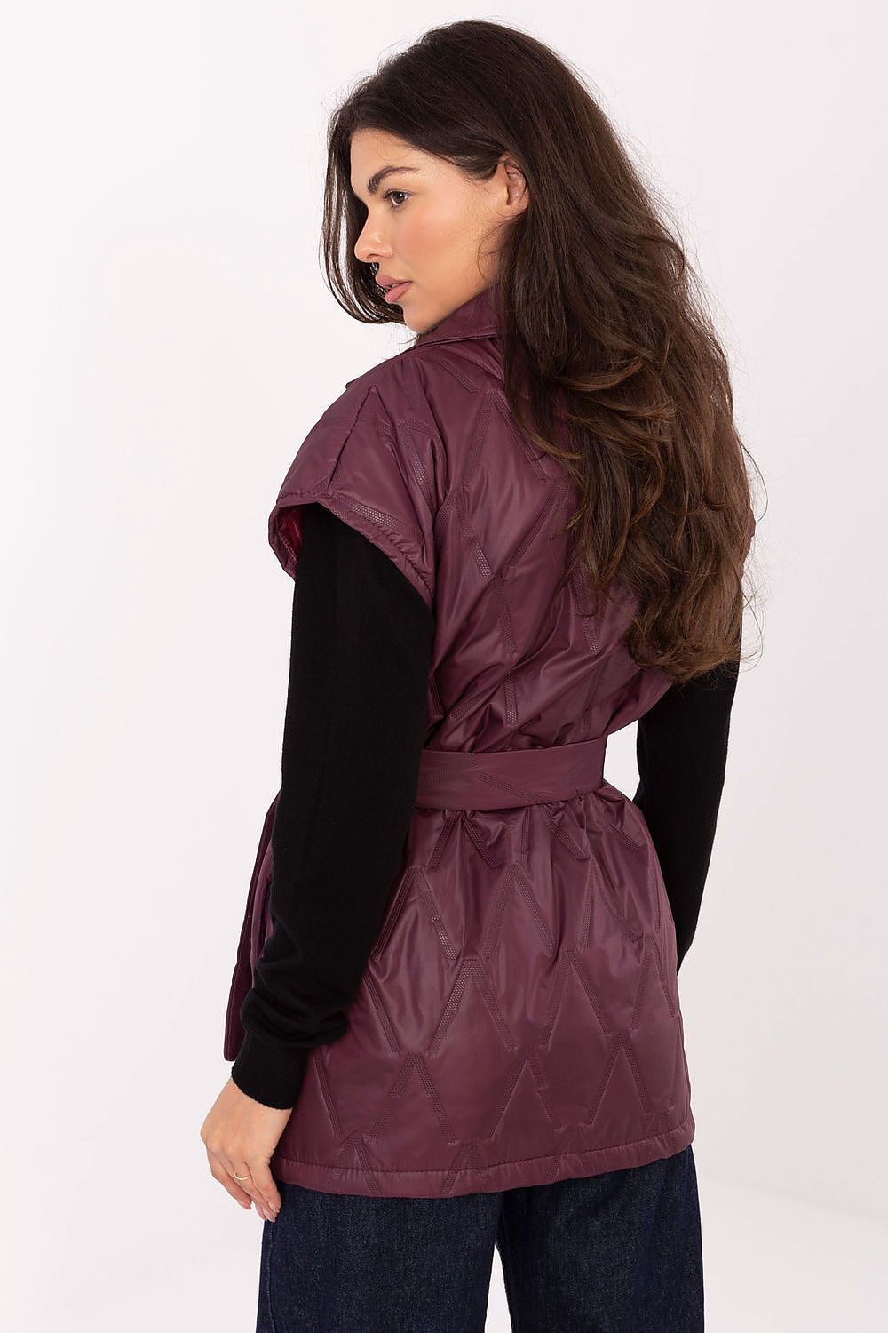 Kamizelka Model IT-KZ-FL9603.87 Bordo - Rue Paris