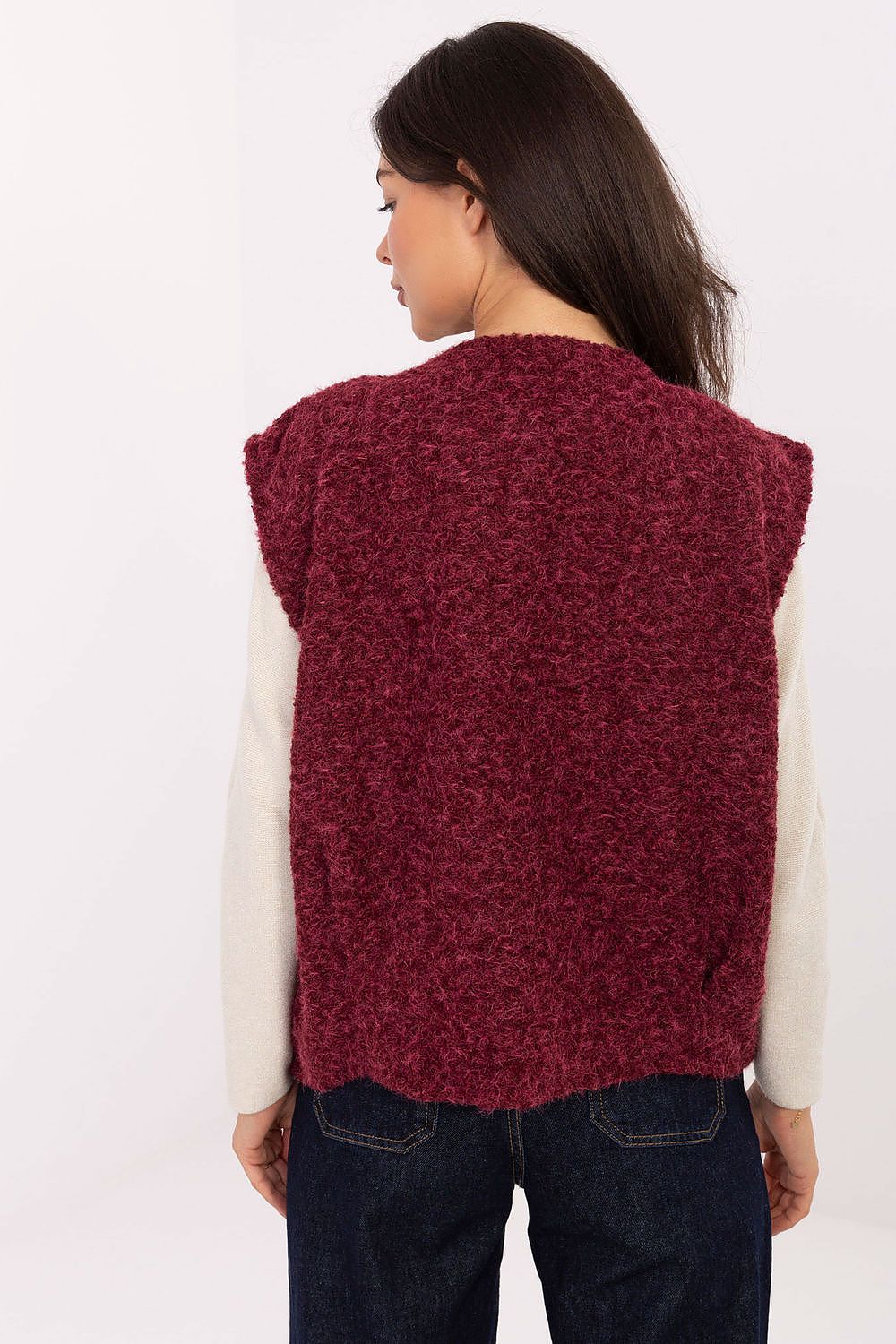 Kamizelka Model IT-KZ-FL9622.29P Bordo - Rue Paris