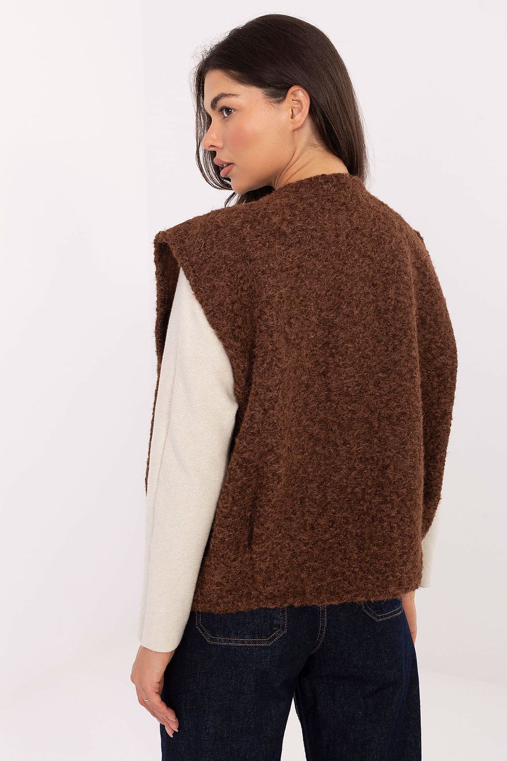 Kamizelka Model IT-KZ-FL9622.29P Brown - Rue Paris