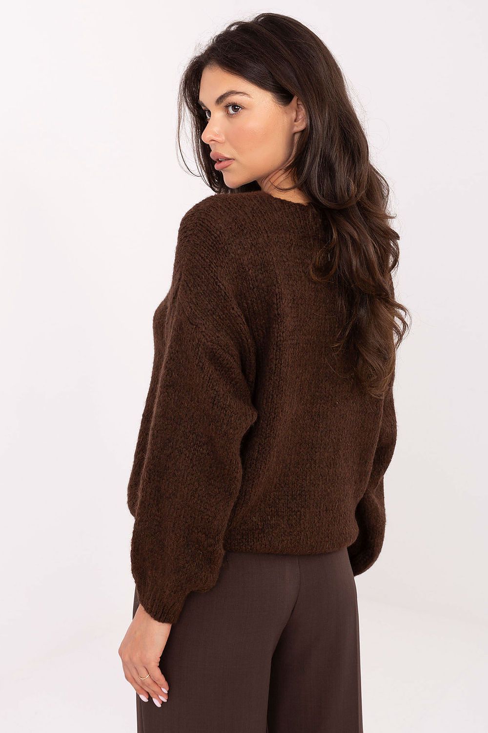 Sweter Damski Model MI-SW-0309.89 Dark Brown - Rue Paris