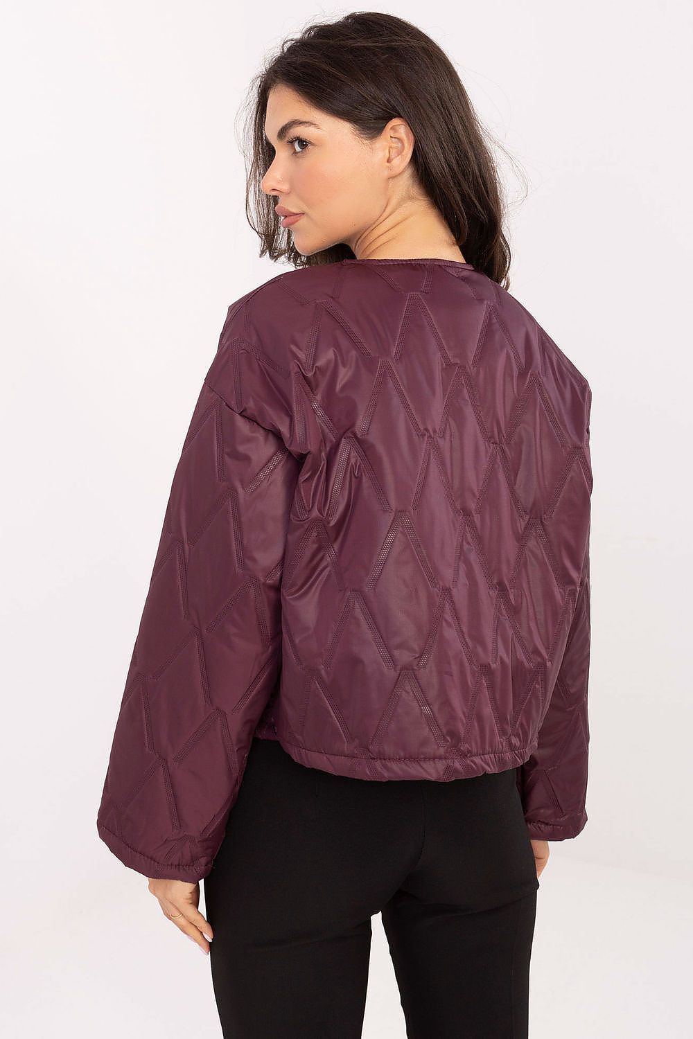 Kurtka Damski Model IT-KR-FL8357.82 Bordo - Rue Paris