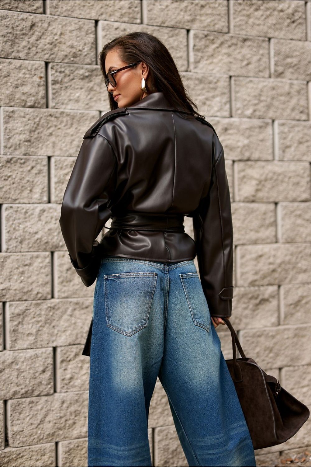 Kurtka Damska Model Lorina CBR KUR0031 Dark Brown - Roco Fashion