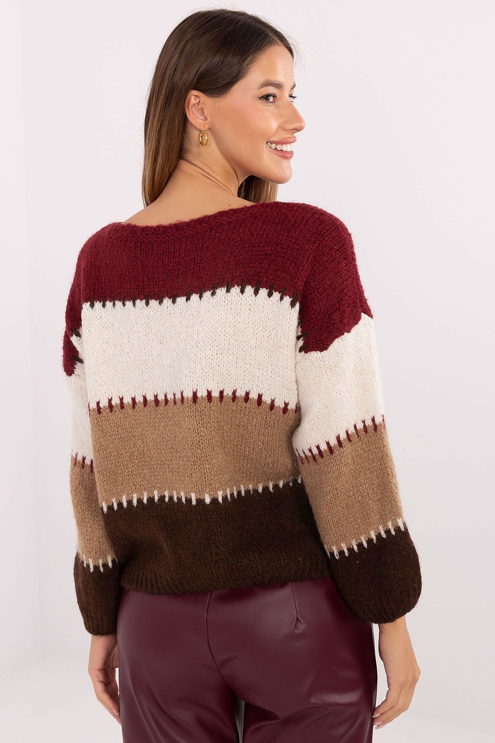 Sweter Damski Model MI-SW-2309.95 Bordo - Italy Moda