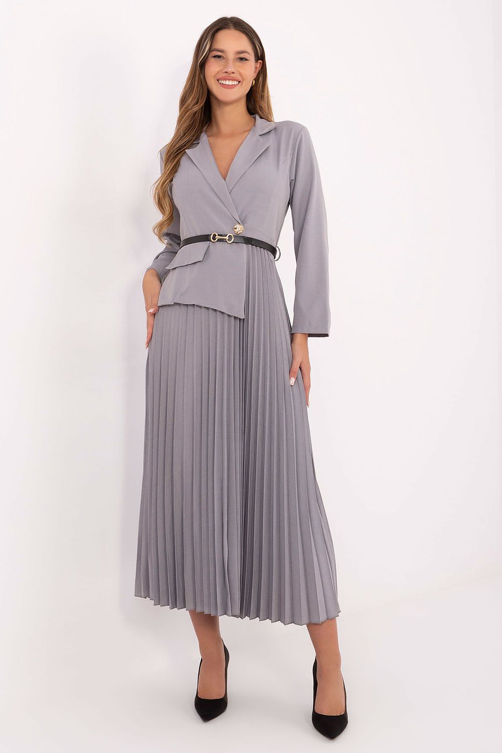  Sukienka Model IT-SK-21599.80 Grey - Italy Moda 