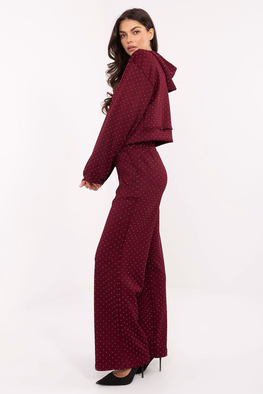 Spodnie Komplet Model IT-KMPL-21709.18 Bordo - Rue Paris