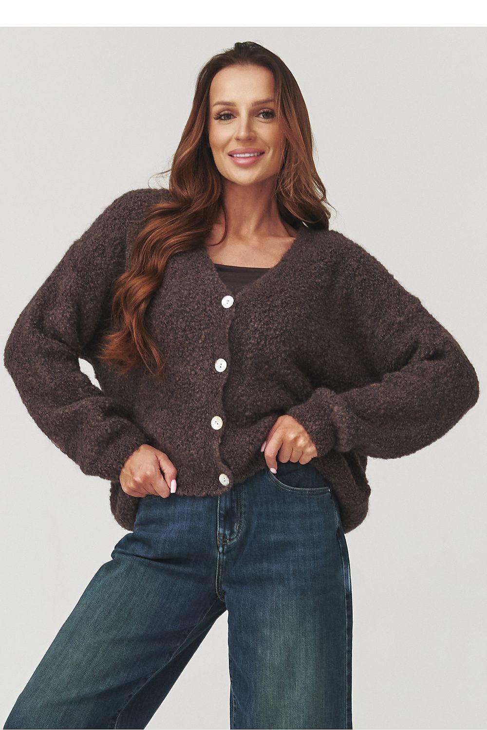 Sweter Damski Model C2 Czekolada - Makadamia