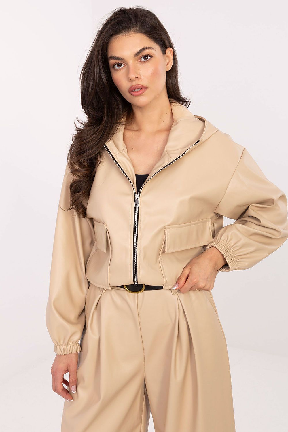 Kurtka Damska Model IT-KR-FL9729.15P Beige - Rue Paris