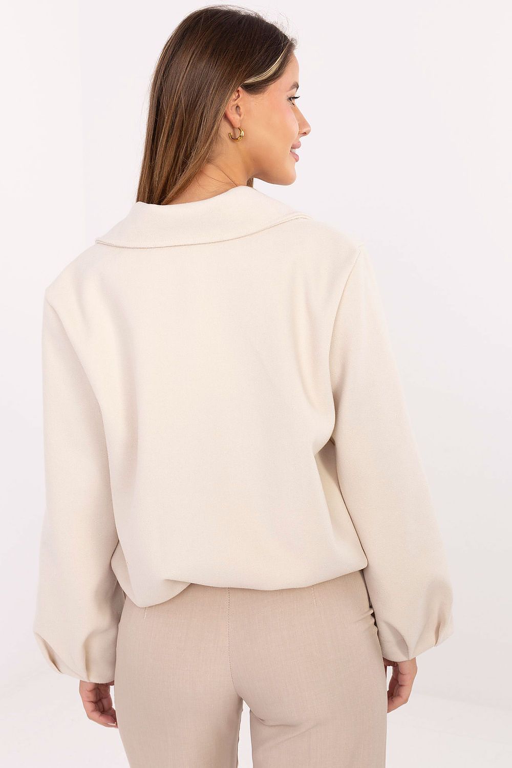 Kurtka Damska Model IT-KR-FL9725.08P Light Beige - Rue Paris