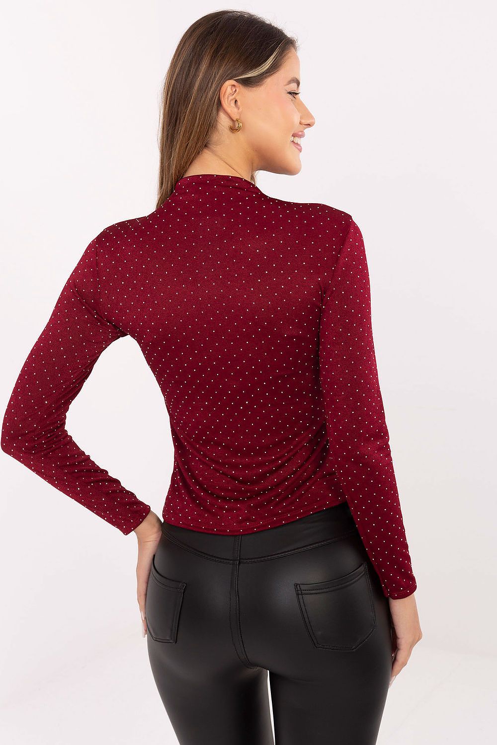 Bluzka Model IT-BZ-15368-1.04 Bordo - Rue Paris