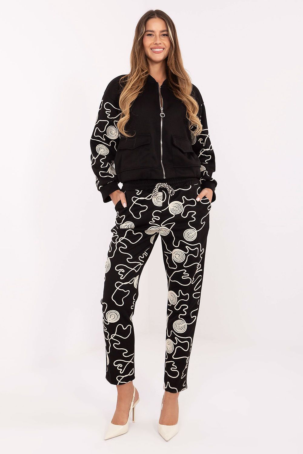 Spodnie Komplet Model IT-KMPL-21736.02P Black - Italy Moda