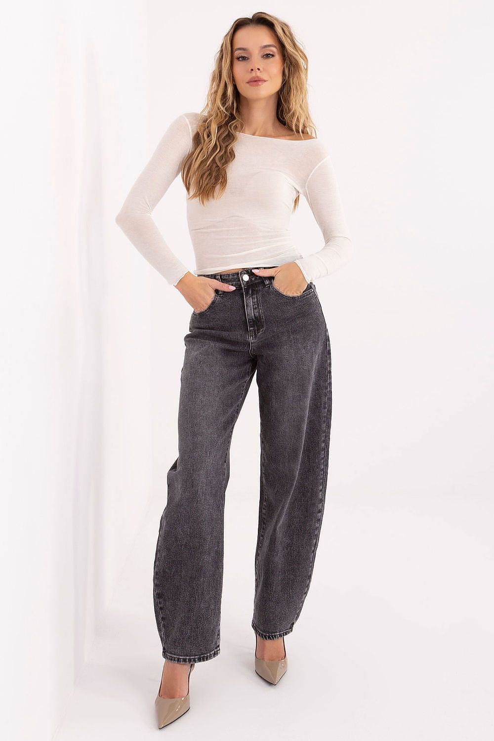   Bluzka Model IT-BZ-21817.07P Ecru - Italy Moda 