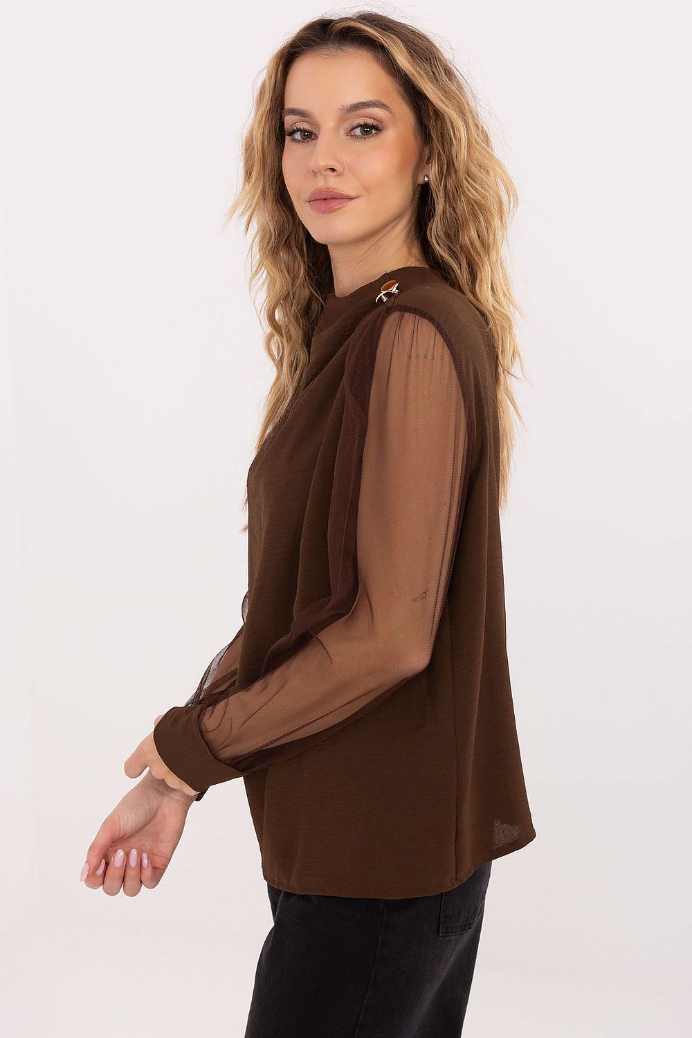   Bluzka Model MI-BZ-278519.03X Brown - Italy Moda 