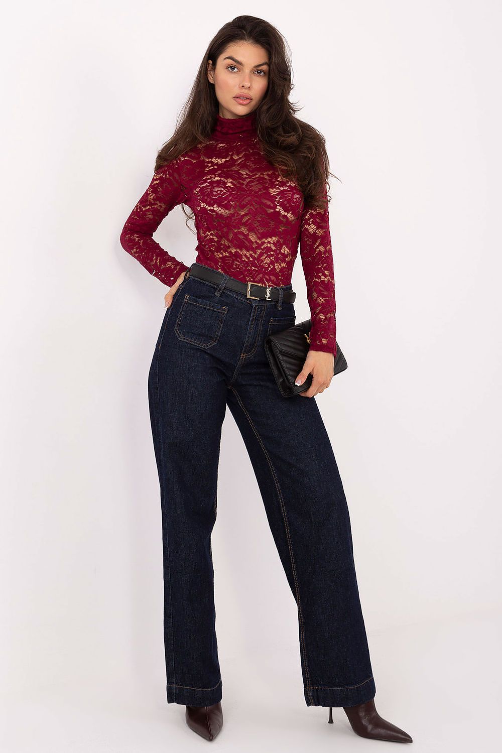   Bluzka Model MI-BZ-M720-1.53 Bordo - Italy Moda 